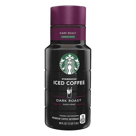 Unsweetened Dark Roast Iced Coffee Drink Starbucks 48 Fl Oz Delivery