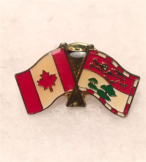 Canada And Pei Friendship Crossed Flag Lapel Pin Hero Outdoors