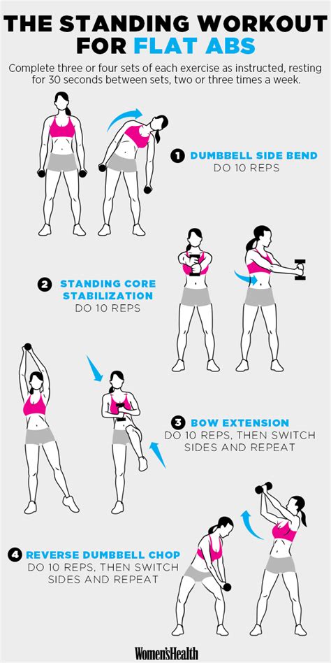 Standing Moves For A Super Flat Stomach Womenshealthmag Com Fitness Standing Abs