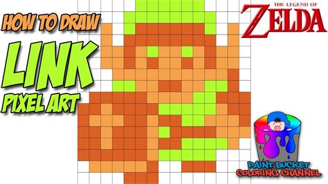 How To Draw Link Pixel Art Bit Drawing The Legend Of Zelda Pixel Art Tutorial YouTube