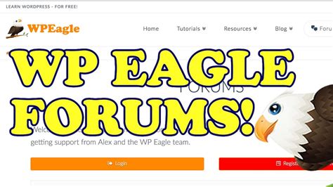 Wp Eagle Forums Now Online Youtube