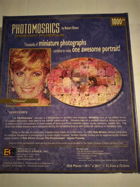 Photomosaics Princess Diana Puzzle Piece By Robert Silvers Pre