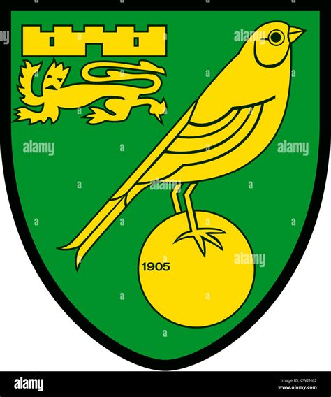 Logo Of English Football Team Norwich City Football Club Stock Photo