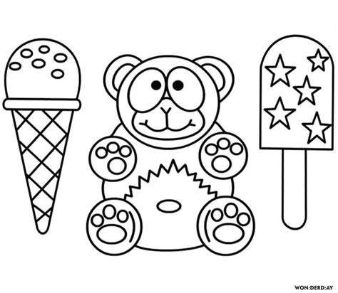 Раскраска Медведь Валера больше всего любит сладости и эксперементы