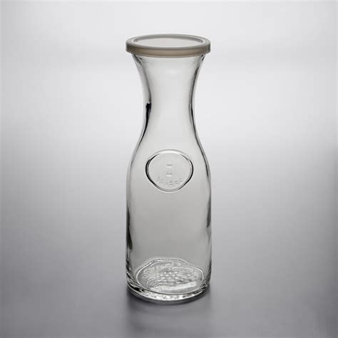 Libbey 33 875 Oz Glass Wine Decanter And Plastic Lid Set 12 Glasses 24 Lids