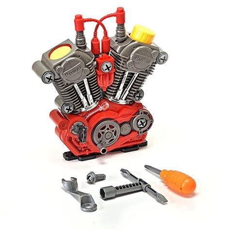 Build Your Own Engine Play Set And Power Drill Kit By Brunfen Toys