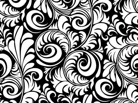 Black And White Floral Wallpaper 1024x768 57205