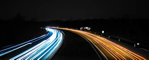 Light Trails On Highway At Night · Free Stock Photo