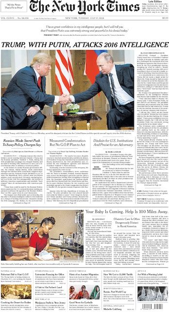 The New York Times International Edition In Print For Tuesday July 17