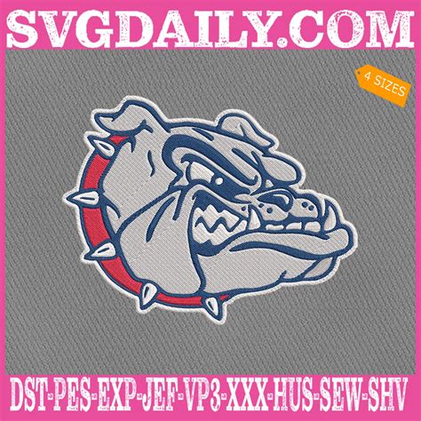 Gonzaga Bulldogs Embroidery Machine Daily Free Premium Svg Files