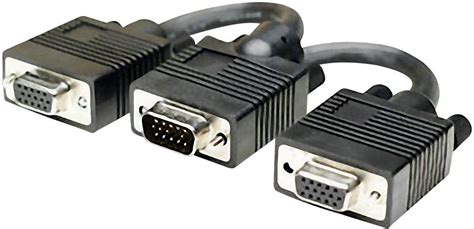 Manhattan Vga Cable 1500 Cm Screwable Black 1x Vga Plug 2x Vga