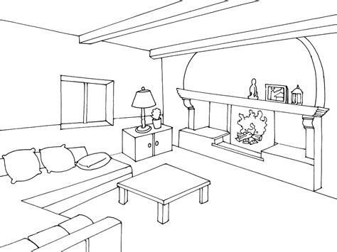 Living Room Coloring Pages Coloring Home