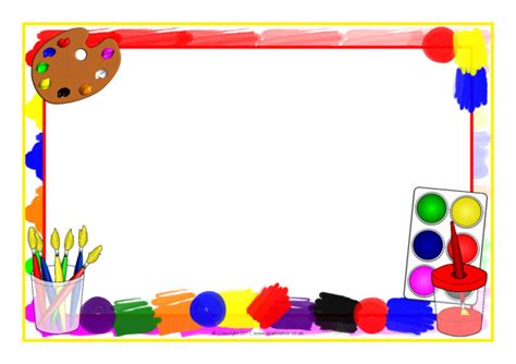 Painting Themed A Page Borders Sb Page Borders Free Clip Art