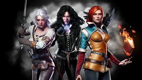 Ciri Yennefer And Triss Orange The Witcher Black Yennefer Game