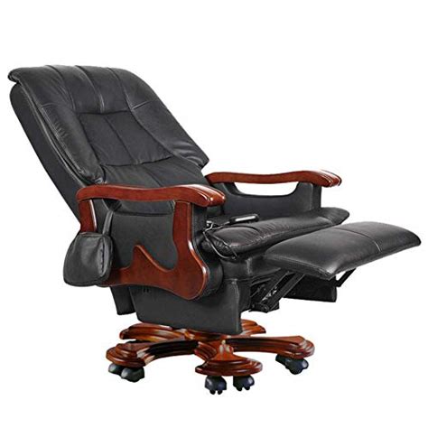 Flash furniture contemporary recliner and ottoman Boss Chair, Electric Massage Leather Executive Chair ...