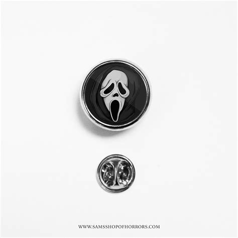 Circle Ghostface Pin Sams Shop Of Horrors