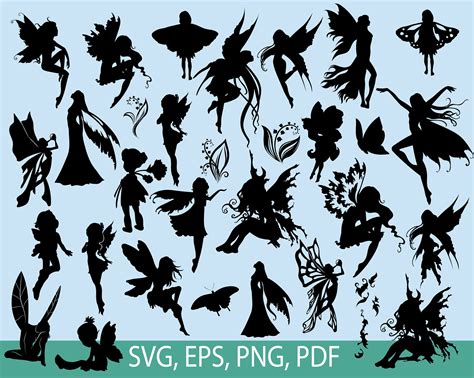 Fairy Silhouette Svg Faerie Silhouette Pixie Images Fairy Etsy