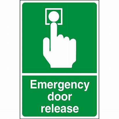 Emergency Door Safe Release Safety Sign Condition