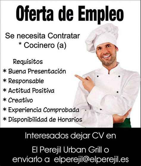 Empleo Y FormaciÓn Provincia De CÁdiz Oferta De Empleo Cocineroa Con