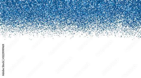 Confetti In Shades Of Classic Blue Border On White Background Falling