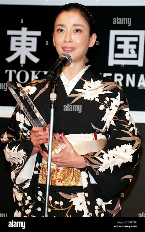 Japanese Actress Rie Miyazawa Poses On The Stage During Day One Of