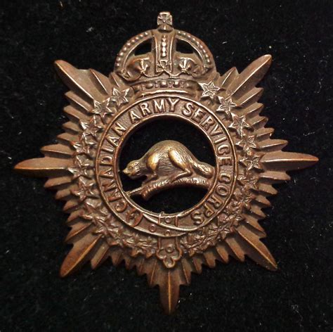 Canadacanadian Army Service Corps Cap Badge Variation Circa1908