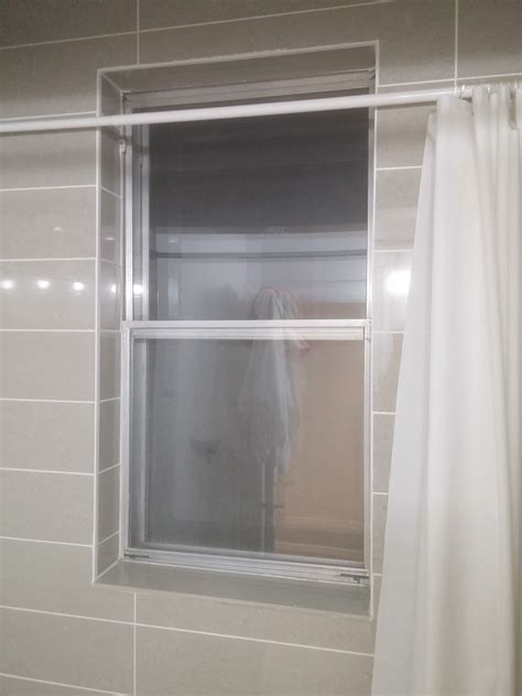 Tension design allows for adjustable length to fit over shower rods up to 60 in. Window in the shower. Do I have to cover to protect from ...