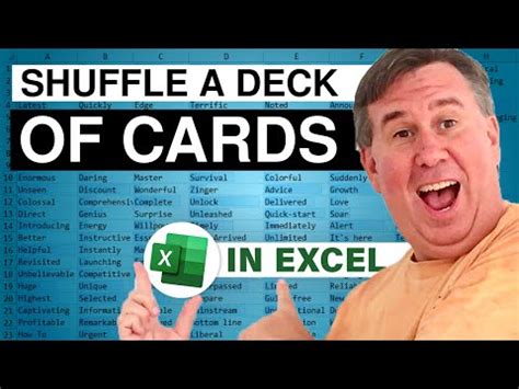 Mrexcel At The Modeloff Championships Shuffle A Deck Of Cards