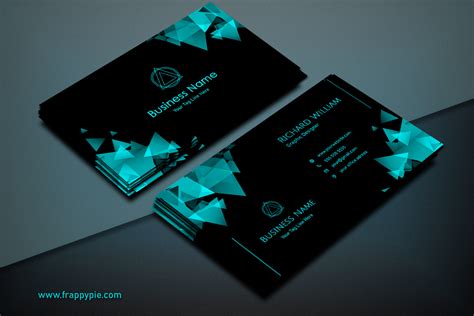 Professional Business Card Design Black Modern Visiting Card Frappypie