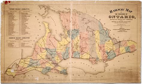 Railway Map Of Province Of Ontario Showing Lines Chartered Since