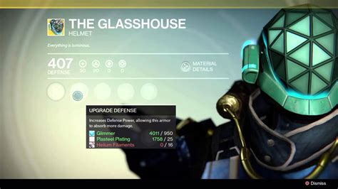 Destiny Glasshouse Exotic Titan Helmet Youtube