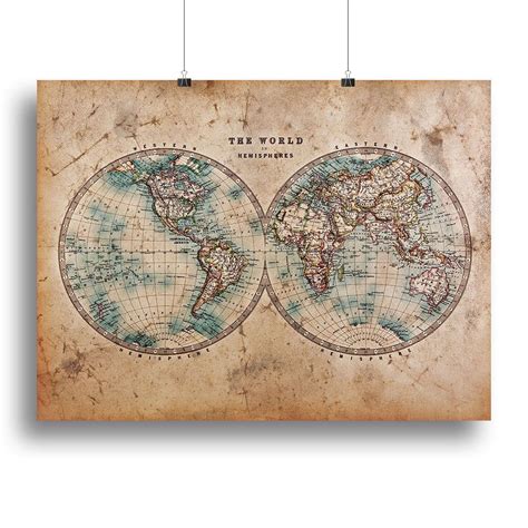 Map Canvas Print World Map Canvas Canvas Painting Canvas Wall Art