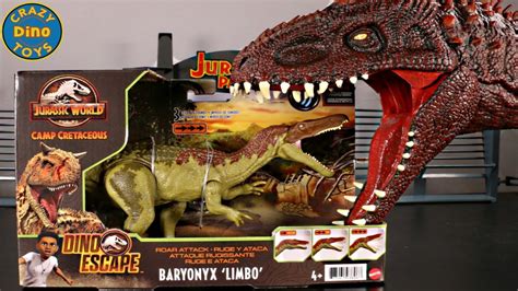 New Jurassic World Roar Attack Baryonyx Limbo Unboxing Camp Cretaceous Dino Escape Dinosaur Toys