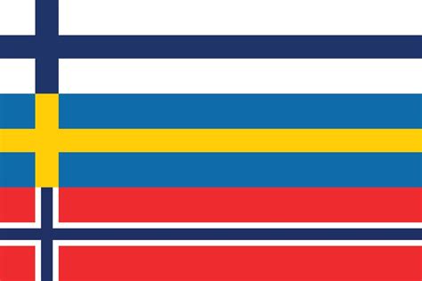 Flag Of Russia Made Up Of The Flags Of Finland Sweden And Norway