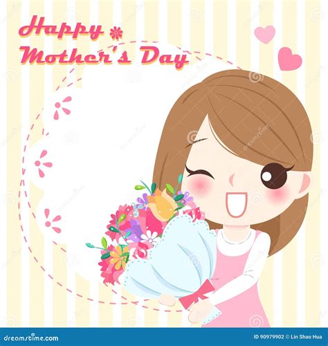 Happy Mother Day Stock Vector Illustration Of Flower 90979902