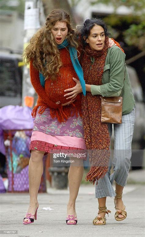 Brooke Shields Pregnant In A Scene From Rent A Husband Filmed In Nachrichtenfoto Getty Images
