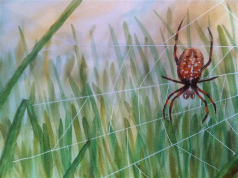 Spider Watercolour A4 Artwork Watercolor Spider