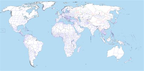 Blank Map Of The World With Countries And Their Subdivisions
