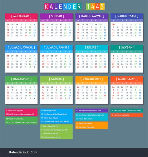 Kalender Hijriyah Online 1445