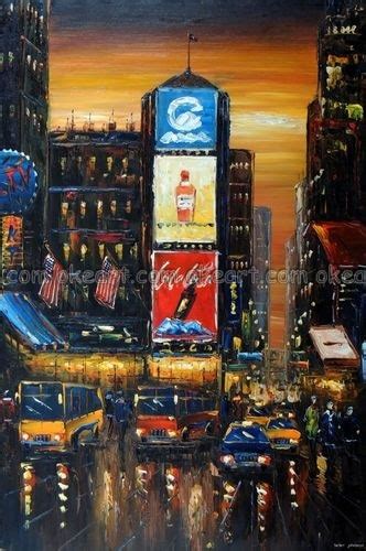 100 Hand Painted Times Square Sunset New York City Street Manhattan