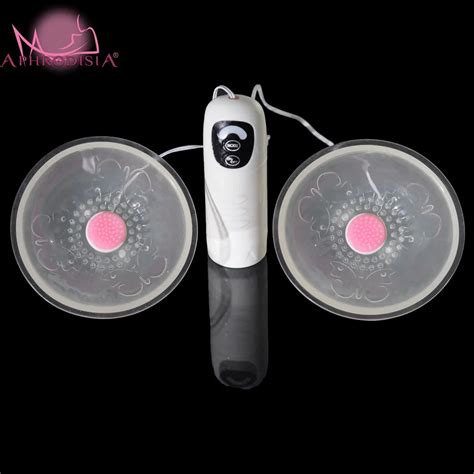 spinning nipple stimulators vibrating breast massager device for