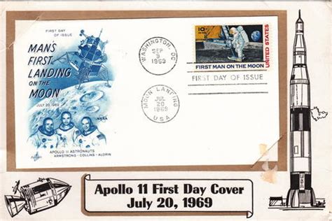 united states of america first day of issue man s first landing on the moon apollo 11