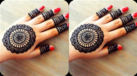 Simple Mehndi Design Back Hand Flower