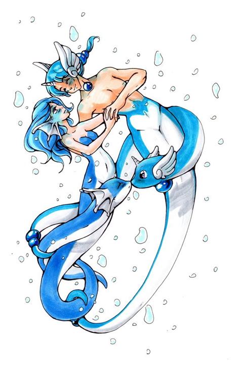 In Blue Art Pokemon Mermaid