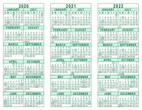 20 2020 2021 2022 Calendar Free Download Printable Calendar Templates ️