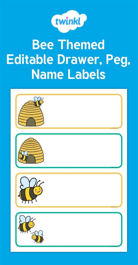 Busy Bee Editable Classroom Labels Bee Themed Classroom Classroom