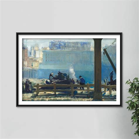 George Bellows Blue Morning 1909 Classic Painting Photo Etsy