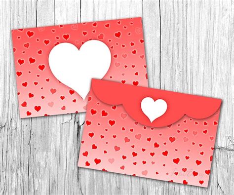 Valentine Envelope Template 4x6 Envelopes Heart Envelope