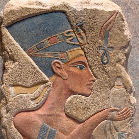 Egyptian Art Nefertiti Amarna Period Relief Sculpture Replica Th
