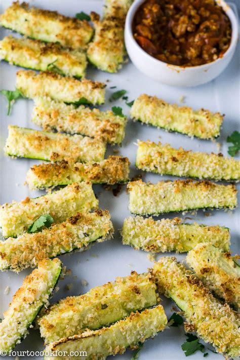 Zucchini Parmesan Sticks Four To Cook For